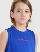 4F Tank-top de sport cu uscare rapidă pentru băieți - bleumarin 158/164 (12-14 ani)