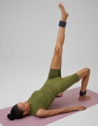 4F Top de yoga slim cu uscare rapidă pentru femei - verde măsliniu S