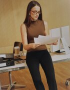4F Top slim simplu pentru femei - maro L