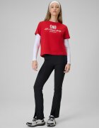 4F Tricou boxy cu imprimeu pentru femei - roșu XS