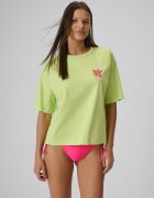 4F Tricou boxy cu imprimeu pentru femei - verde XS