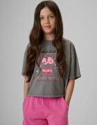 4F Tricou boxy cu imprimeu pentru fete - 146/152 (10-12 ani)