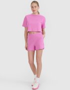 4F Tricou crop top din tricot cu vafe pentru femei - XL