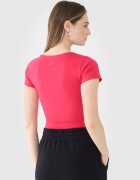 4F Tricou crop top neted pentru femei - L