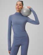 4F Tricou cu mânecă lungă de yoga slim cu uscare rapidă pentru femei - XL