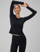 4F Tricou cu mânecă lungă de yoga slim cu uscare rapidă pentru femei - M