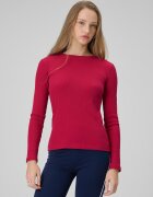 4F Tricou cu mânecă lungă slim din tricot striat pentru femei - S