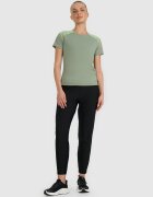 4F Tricou de alergare pe teren cu uscare rapidă pentru femei - verde măsliniu/kaki XS