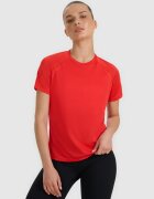 4F Tricou de alergare regular cu uscare rapidă pentru femei - roșu XS