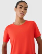 4F Tricou de antrenament oversize cu uscare rapidă pentru femei - roșu XS