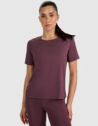 4F Tricou de antrenament regular cu uscare rapidă pentru femei - maro XS