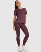4F Tricou de antrenament regular cu uscare rapidă pentru femei - maro XS