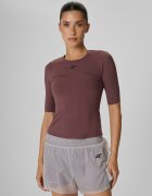 4F Tricou de antrenament slim cu uscare rapidă pentru femei - maro XS