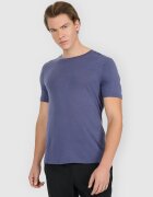 4F Tricou de trekking cu lâna merino pentru bărbați - albastru XXL