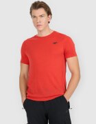 4F Tricou de trekking cu lâna merino pentru bărbați - roșu XXL