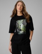 4F Tricou loose cu imprimeu damă - L