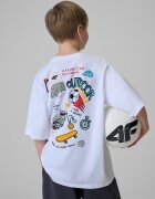 4F Tricou loose cu imprimeu pentru băieți - 122/128 (6-8 ani)