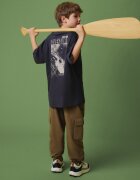 4F Tricou loose cu imprimeu pentru băieți - 122/128 (6-8 ani)
