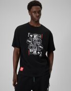 4F Tricou loose cu imprimeu pentru bărbați - S