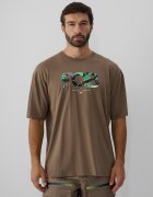 4F Tricou loose cu imprimeu pentru bărbați - maro L