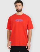 4F Tricou loose cu imprimeu pentru bărbați - roșu XL