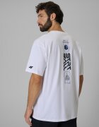 4F Tricou loose cu imprimeu pentru bărbați - XL