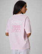 4F Tricou loose cu imprimeu pentru femei - L