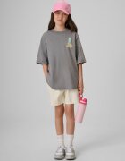 4F Tricou loose cu imprimeu pentru fete - 134/140 (8-10 ani)