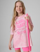4F Tricou loose cu imprimeu pentru fete - 122/128 (6-8 ani)