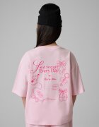 4F Tricou loose cu imprimeu pentru fete - 158/164 (12-14 ani)