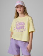 4F Tricou loose cu imprimeu pentru fete - 122/128 (6-8 ani)