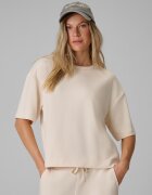 4F Tricou loose cu modal pentru femei - crem S