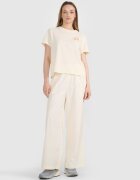 4F Tricou oversize cu imprimeu pentru femei - XS