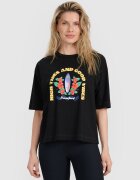 4F Tricou oversize cu imprimeu pentru femei - XS