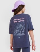 4F Tricou oversize cu imprimeu pentru fete - 122