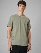 4F Tricou regular cu imprimeu bărbați - kaki S