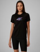 4F Tricou regular cu imprimeu damă - XS