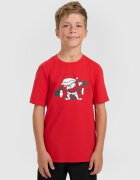 4F Tricou regular cu imprimeu de sărbători pentru băieți - roșu 152