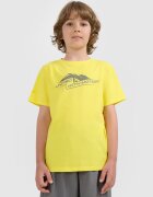 4F Tricou regular cu imprimeu pentru băieți - portocaliu 158