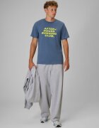 4F Tricou regular cu imprimeu pentru bărbați - denim S