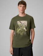 4F Tricou regular cu imprimeu pentru bărbați - kaki M