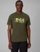 4F Tricou regular cu imprimeu pentru bărbați - kaki S