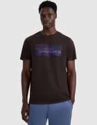 4F Tricou regular cu imprimeu pentru bărbați - maro S