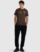 4F Tricou regular cu imprimeu pentru bărbați - maro S