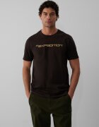 4F Tricou regular cu imprimeu pentru bărbați - maro L