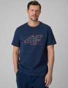 4F Tricou regular cu imprimeu pentru bărbați - S