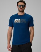 4F Tricou regular cu imprimeu pentru bărbați - turcoaz S