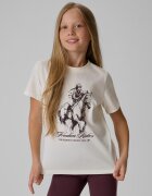 4F Tricou regular cu imprimeu pentru fată - crem 122