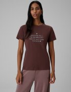 4F Tricou regular cu imprimeu pentru femei - maro XXL