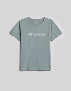 4F Tricou regular cu imprimeu pentru femei - mentă M